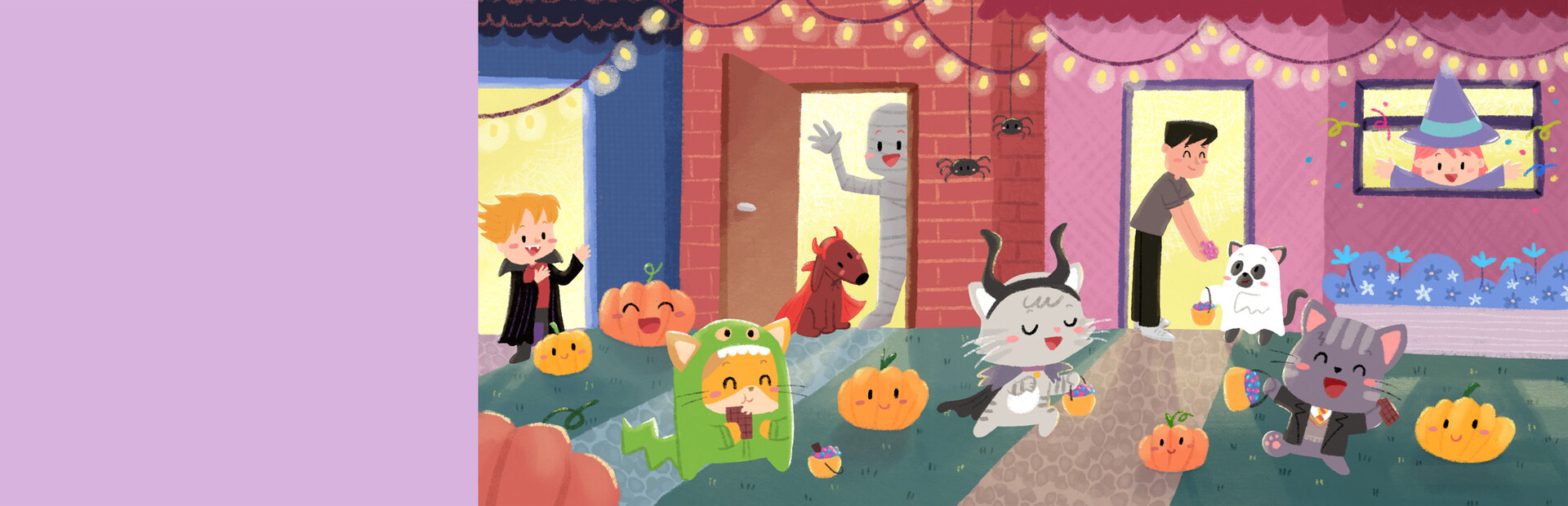 Buddy and Friends on Halloween