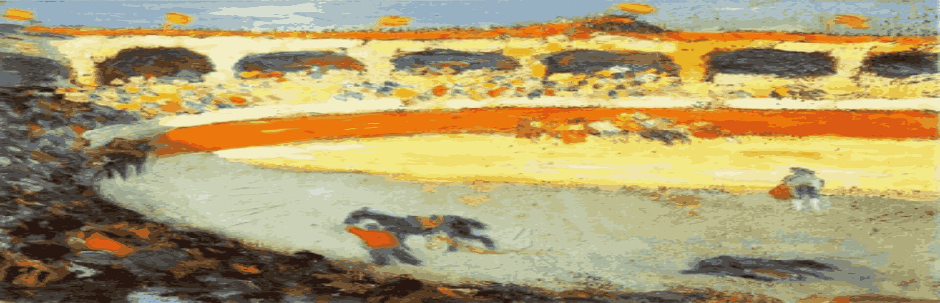 Fetus in oil painting