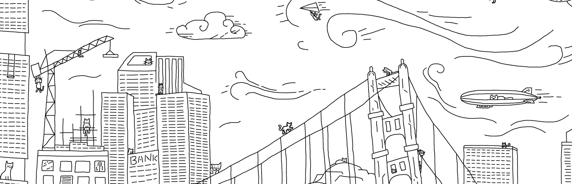 Looking For Cats In a Badly Drawn City